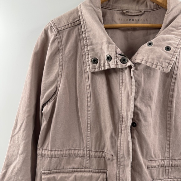 Aeropostale Mauve Utility Jacket Size Medium - Picture 2 of 7